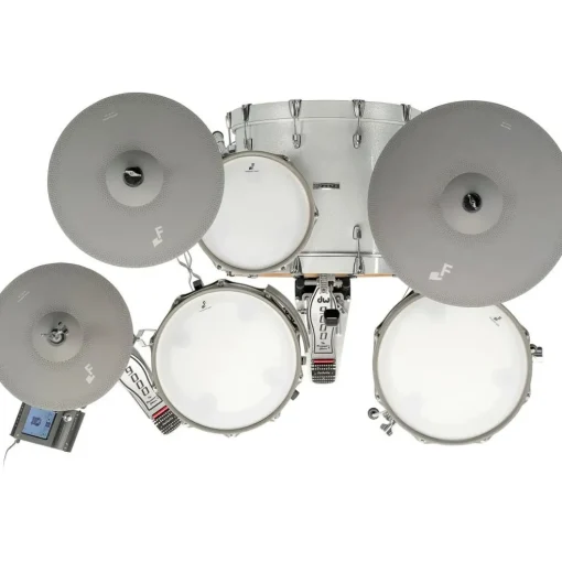 EFNOTE 7 Acoustic Designed Electronic Drum Set White Sparkle