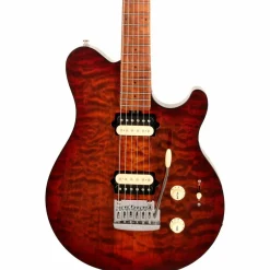 Ernie Ball Music Man Axis Super Sport Quilted Maple Top Electric Guitar Roasted Amber