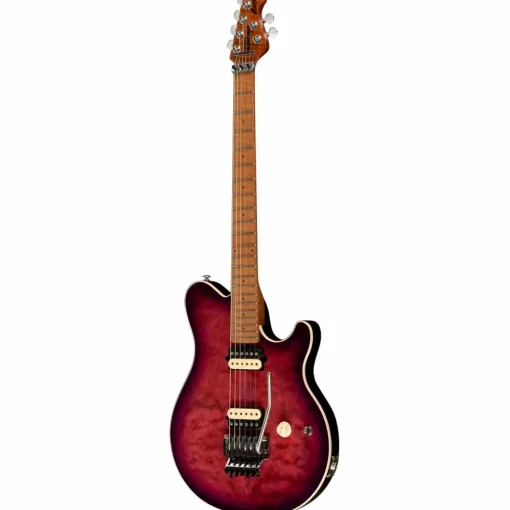 Ernie Ball Music Man Axis Quilt Top Electric Guitar Olallieberry