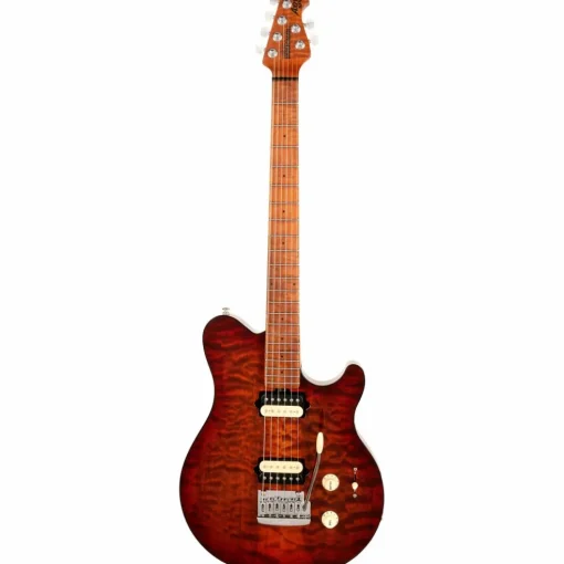 Ernie Ball Music Man Axis Super Sport Quilted Maple Top Electric Guitar Roasted Amber