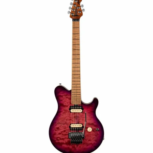 Ernie Ball Music Man Axis Quilt Top Electric Guitar Olallieberry