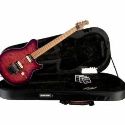 Ernie Ball Music Man Axis Quilt Top Electric Guitar Olallieberry