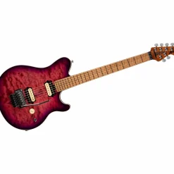 Ernie Ball Music Man Axis Quilt Top Electric Guitar Olallieberry