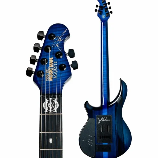 Ernie Ball Music Man John Petrucci BFR Majesty 6 Quilt Top Electric Guitar Blue Ink