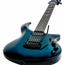 Ernie Ball Music Man John Petrucci BFR Majesty 6 Quilt Top Electric Guitar Blue Ink