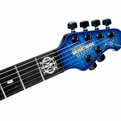 Ernie Ball Music Man John Petrucci BFR Majesty 6 Quilt Top Electric Guitar Blue Ink