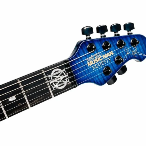 Ernie Ball Music Man John Petrucci BFR Majesty 6 Quilt Top Electric Guitar Blue Ink