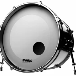 Evans EQ3 Coated White Resonant Bass Drum Head White 22