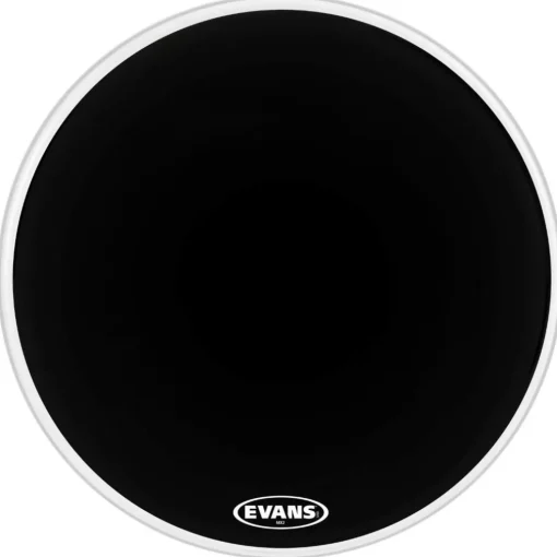 Evans MX2 Black Marching Bass Drum Head Black 20 in.