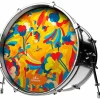 Evans Yellow Submarine Primrose Prairie Bass Drumhead 20 in.