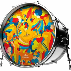 Evans Yellow Submarine Primrose Prairie Bass Drumhead 20 in.