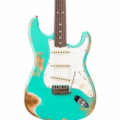 Fender Custom Shop 1967 Stratocaster Heavy Relic Electric Guitar Aged Sea Foam Green