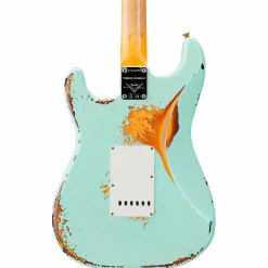 Fender Custom Shop 1967 Stratocaster Limited-Edition Heavy Relic Electric Guitar Aged Surf Green over 3-Color Sunburst