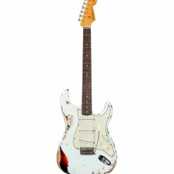 Fender Custom Shop '61 Stratocaster Heavy Relic Electric Guitar Super Faded Aged Sonic Blue over 3-Color Sunburst