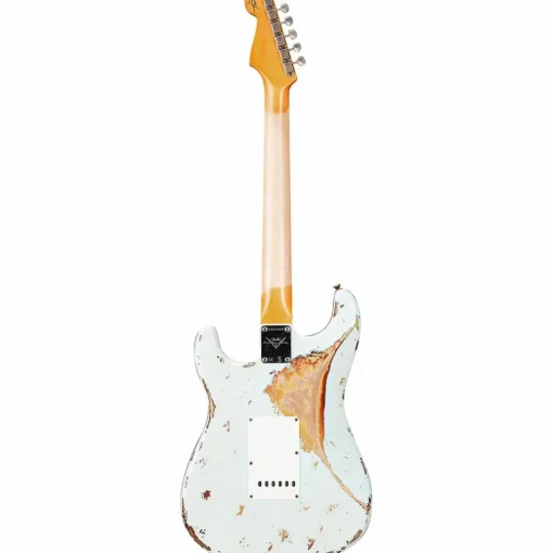 Fender Custom Shop '61 Stratocaster Heavy Relic Electric Guitar Super Faded Aged Sonic Blue over 3-Color Sunburst