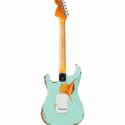 Fender Custom Shop 1967 Stratocaster Limited-Edition Heavy Relic Electric Guitar Aged Surf Green over 3-Color Sunburst