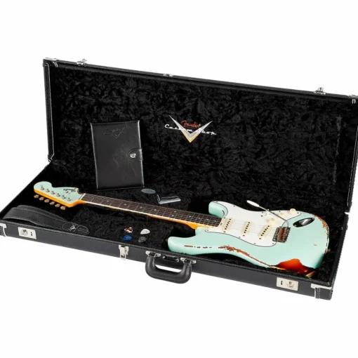 Fender Custom Shop 1967 Stratocaster Limited-Edition Heavy Relic Electric Guitar Aged Surf Green over 3-Color Sunburst