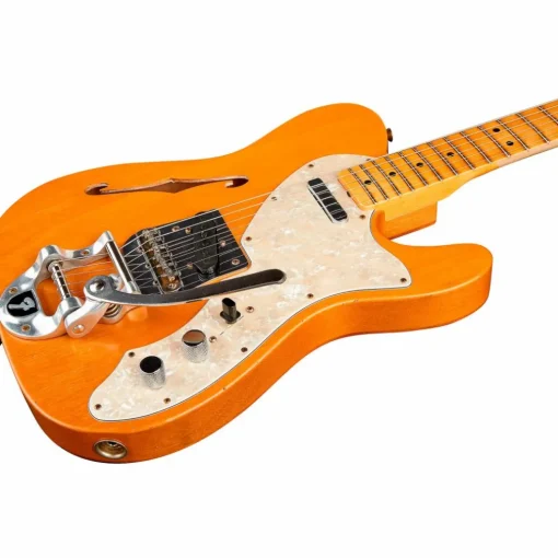 Fender Custom Shop '68 Telecaster Thinline Journeyman Relic Vintage Kalamazoo Mahogany Electric Guitar Aged Natural