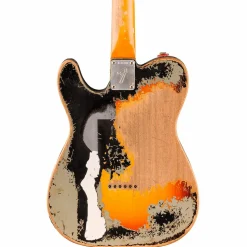 Fender Custom Shop Joe Strummer Telecaster Limited-Edition Electric Guitar Masterbuilt By Paul Waller Aged Black over 3-Color Sunburst