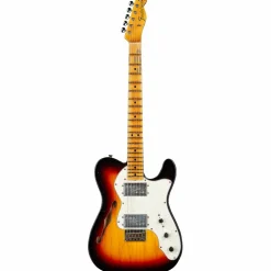 Fender Custom Shop Limited-Edition '70s Tele Thinline Journeyman Relic Electric Guitar Bleached 3-Color Sunburst