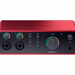 Focusrite Scarlett 4i4 Gen 4 with Adam Audio T-Series Studio Monitor Pair Bundle (Stands & Cables Included) T5V