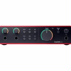 Focusrite Scarlett 2i2 Gen 4 with Adam Audio T-Series Studio Monitor Pair & T10S Subwoofer Bundle (Stands & Cables Included) T7V