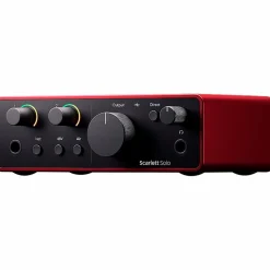 Focusrite Scarlett Solo Gen 4 with Adam Audio T-Series Studio Monitor Pair & T10S Subwoofer Bundle (Stands & Cables Included) T8V