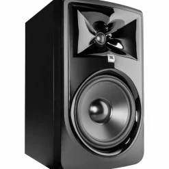 Focusrite Scarlett Solo Gen 4 with JBL 3 Series Studio Monitor Pair & LSR Subwoofer Bundle (Stands & Cables Included) 308MKII