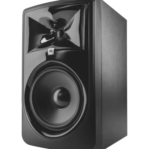 Focusrite Scarlett Solo Gen 4 with JBL 3 Series Studio Monitor Pair & LSR Subwoofer Bundle (Stands & Cables Included) 308MKII