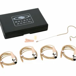 Galaxy Audio ESM4 Single-Ear Headset Microphone With 4 Shure Connector Cables Beige