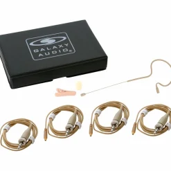 Galaxy Audio ESM4 Single-Ear Headset Mic With 4 Sennheiser Connector Cables, Windscreen, Clip and Case Beige