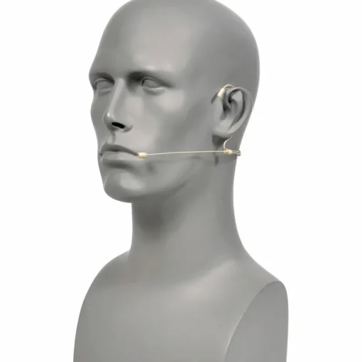 Galaxy Audio HSM4 Dual Ear Headset Mic With 4 Sennheiser Connecton Cables, Windscreen, Clip and Case Beige