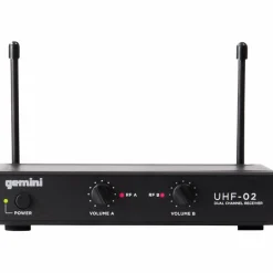 Gemini UHF-02HL 2-Channel Wireless Headset/Lavalier Combo System S34