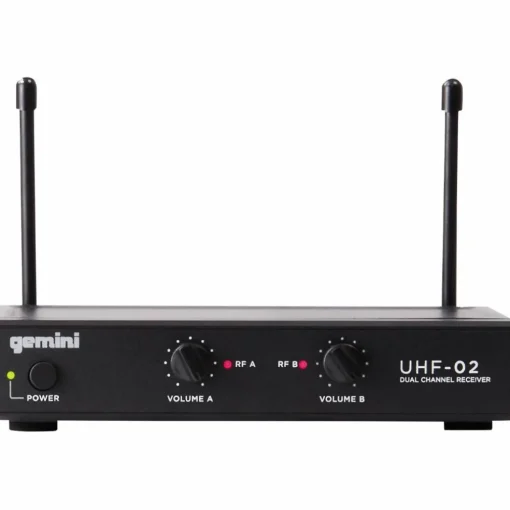 Gemini UHF-02HL 2-Channel Wireless Headset/Lavalier Combo System S34