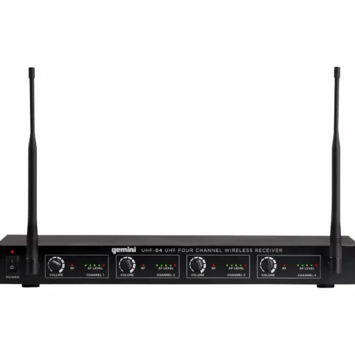 Gemini UHF-04HL 4-Channel Wireless Headset/Lavalier Combo System, 517.6/521.5/533.7/537.2mHz S1234