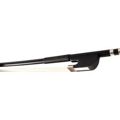 Glasser Bass Bow Fiberglass Half-Lined Frog Leatherette Grip 3/4 Size French