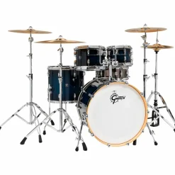 Gretsch Drums Renown 5-Piece Shell Pack With 22" Bass Drum and Black Nickel Over Steel Snare Drum Gloss Antique Blue Burst
