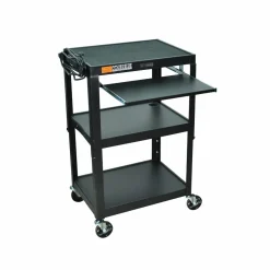 H. Wilson Adjustable Height Cart with Keyboard Tray