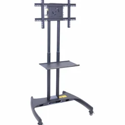 H. Wilson Luxor Adjustable Flat Panel Cart with Shelf