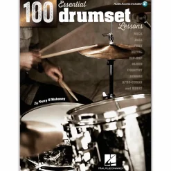 Hal Leonard 100 Essential Drumset Lessons Book/Online Audio