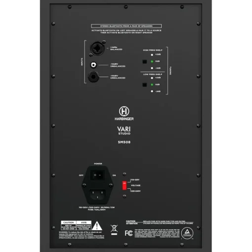 Harbinger VARI SM508 8" Studio Monitor With 3-Voice DSP and Bluetooth