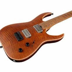 Jackson USA Signature Misha Mansoor Juggernaut HT6FM Electric Guitar Amber Tiger Eye