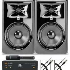 JBL 308P MKII 8" Studio Monitor Pair with IK Multimedia ARC Studio Advanced Room Correction System