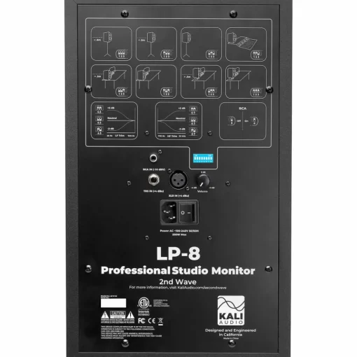Kali Audio LP-8 V2 8" Powered Studio Monitor (Pair) & WS-6.2 Dual 6" Studio Subwoofer Bundle