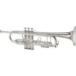 King 2055 Silver Flair Series Bb Trumpet 2055T Silver 1st Valve Thumb Trigger