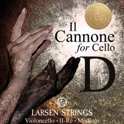 Larsen Strings Il Cannone Warm and Broad Cello D String 4/4 Steel, Ball End