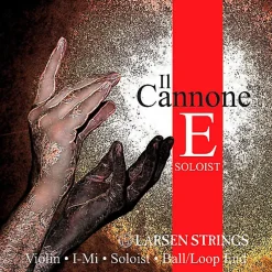 Larsen Strings Il Cannone Soloist Violin E String 4/4 Size Carbon Steel, Medium Gauge, Ball End