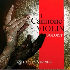 Larsen Strings Il Cannone Soloist Violin String Set 4/4 Size Medium Gauge, Ball End