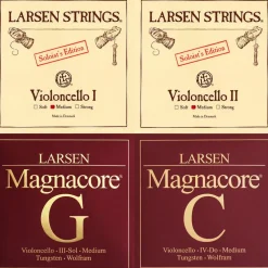 Larsen Strings Soloist and Magnacore Cello String Set 4/4 Size, Medium