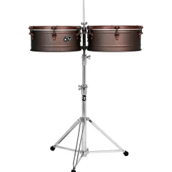 LP LP 60th Anniversary Timbales with Rustic Bronze hardware 14 in./15 in. Antique Bronze Finish